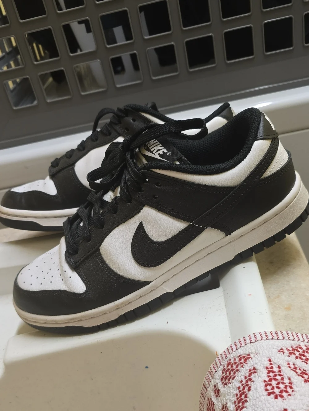 Nike Black and White Panda Dunk Low Size 8 Womens